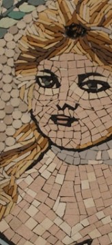 Art nouveau mosaics woman